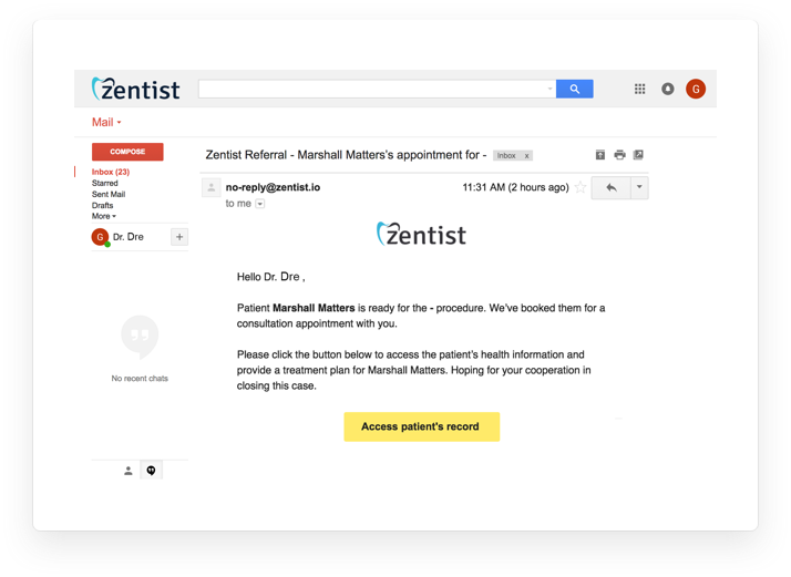 Fast, secure access to complete patient case